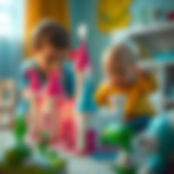 Children playing with a princess castle toy, sparking creativity