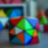 Pyraminx puzzle showcasing its colorful triangular pieces