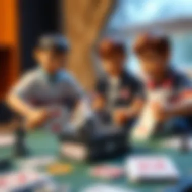 Illustration of social skills development through card games