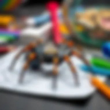 Engaging spider coloring materials and tools
