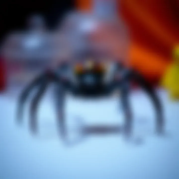 Children's imaginative spider artwork