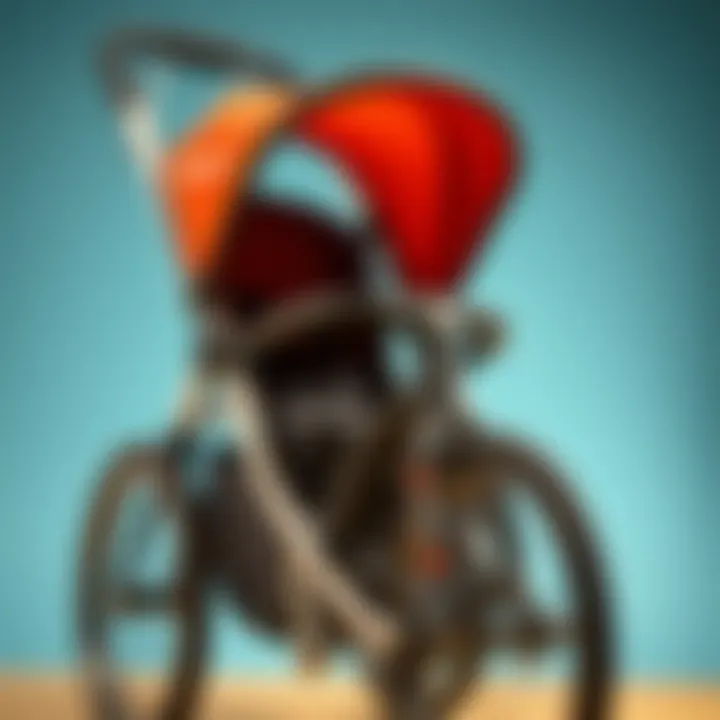 Close-up of durable stroller design