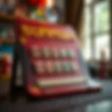 A colorful board showcasing the Sunman word game.