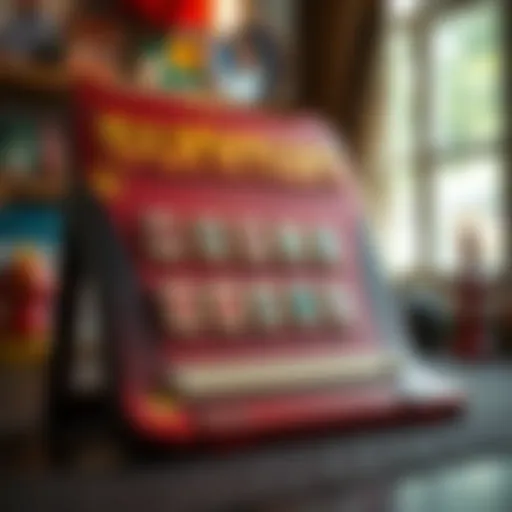 A colorful board showcasing the Sunman word game.