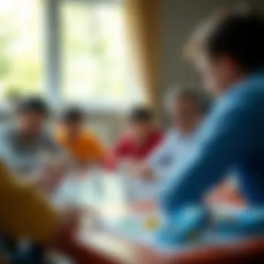 Interactive team-building activity among adults