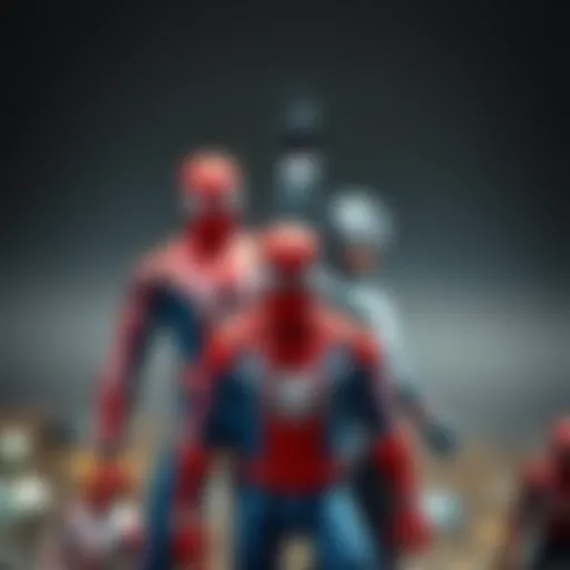 Three Spider-Man characters showcasing teamwork and unity