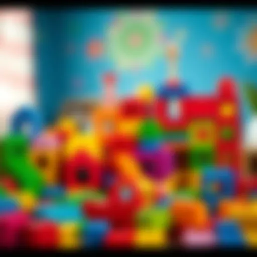 Colorful building blocks for creative play