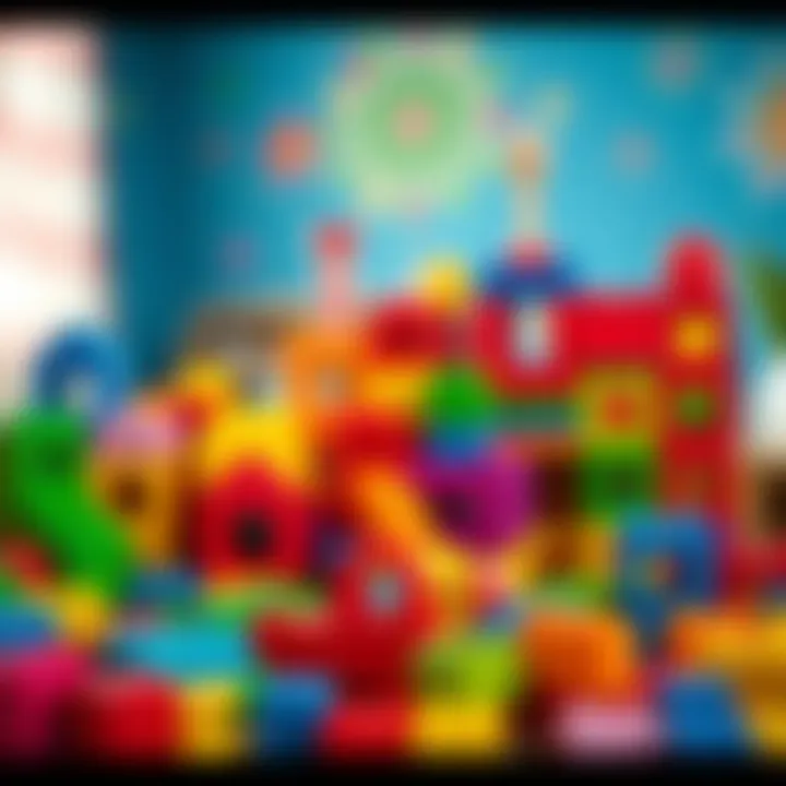 Colorful building blocks for creative play