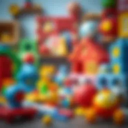 A colorful assortment of educational toys for kids
