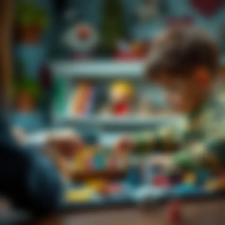 A child engaging in a strategic board game that promotes cognitive skills