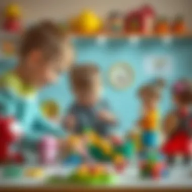 Children playing with Elsa Pembe toys, showcasing creativity and interaction