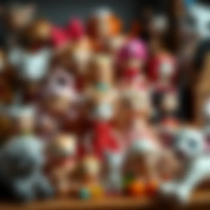 An artfully arranged collection of various Elsa Pembe toys