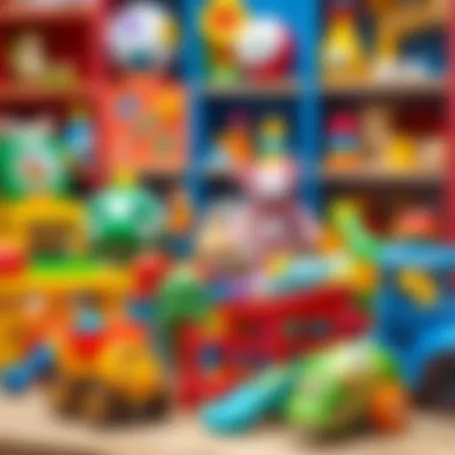 Colorful array of educational toys for children