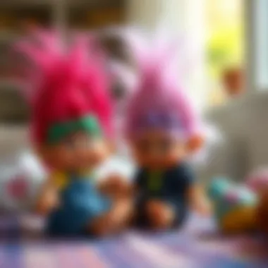 Children playing with troll dolls, highlighting their impact on development