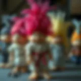Historical representation of troll dolls showing their origins