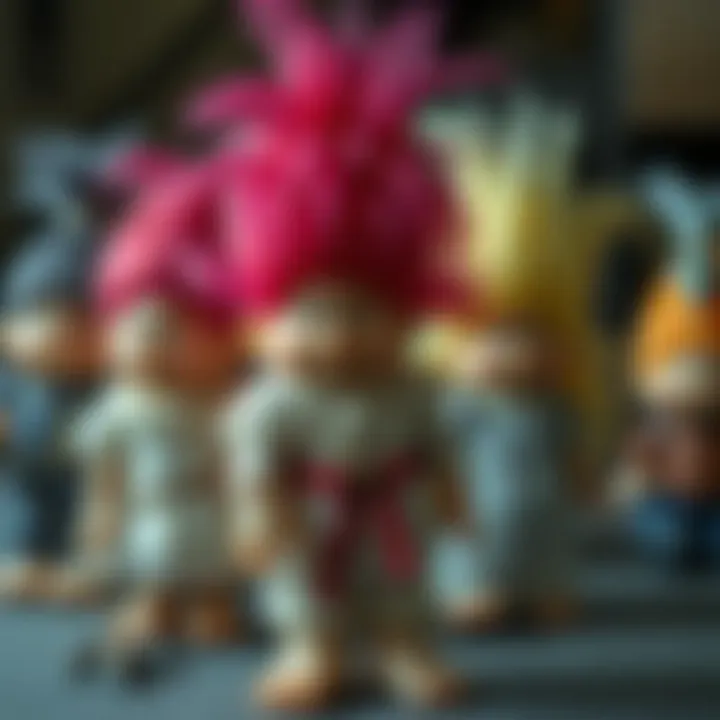 Historical representation of troll dolls showing their origins