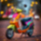 Twister Maxi Scooter design showcasing vibrant colors and modern aesthetics