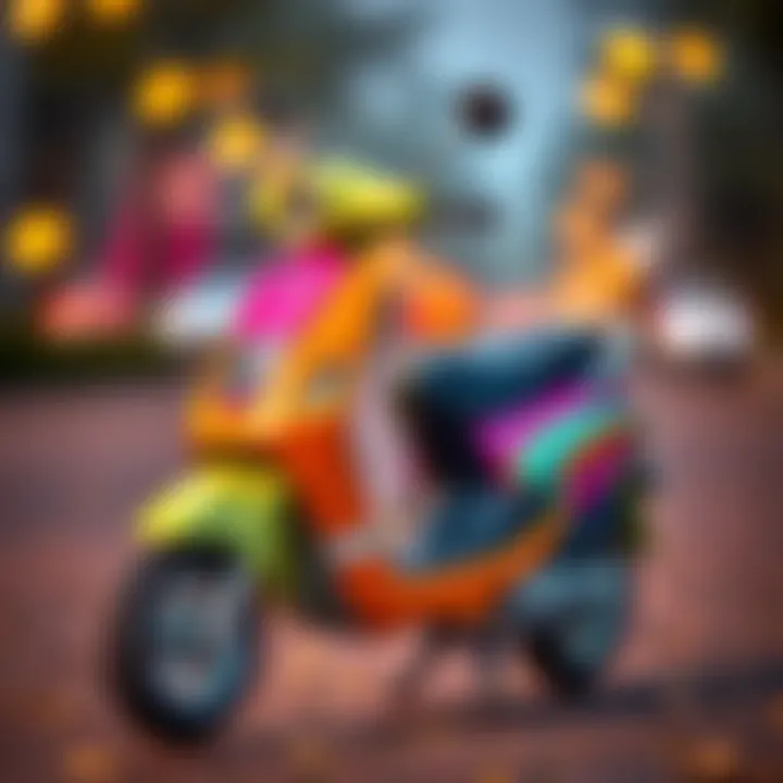 Twister Maxi Scooter design showcasing vibrant colors and modern aesthetics