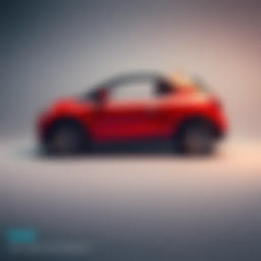 Compact two-seater car showcasing modern design and technology