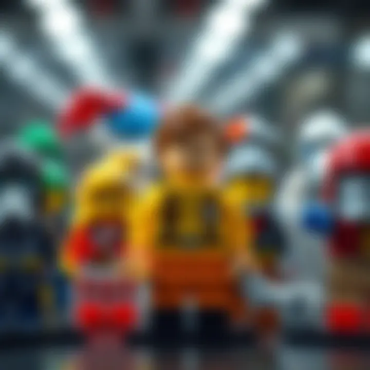 A variety of Lego mini figures representing different themes