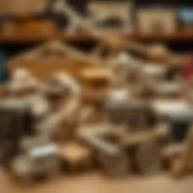 Various types of wooden models