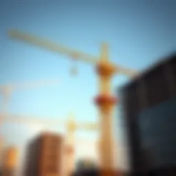 A modern tower crane in action at a construction site