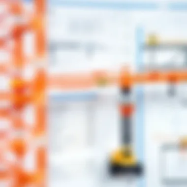 Technical specifications of a tower crane displayed on a blueprint