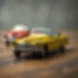 Vintage metal toy cars from the early 20th century