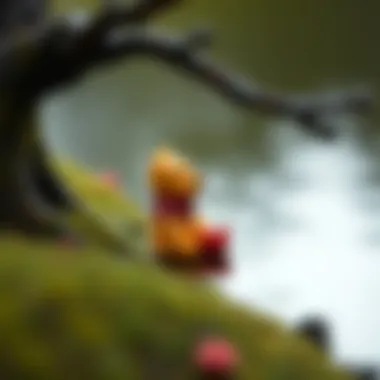 A contemplative illustration of Winnie the Pooh in the Hundred Acre Wood, reflecting on friendship.