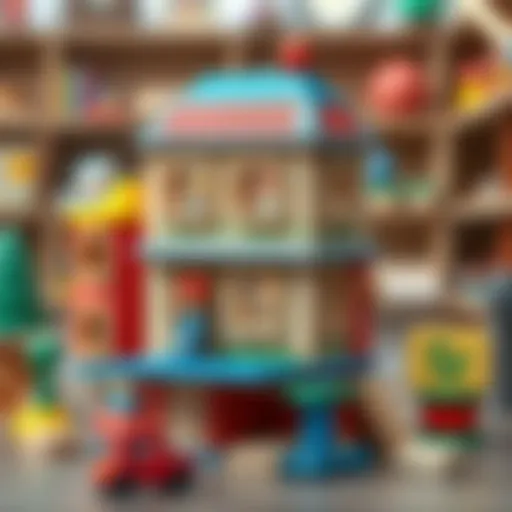 Colorful wooden blocks for creative building