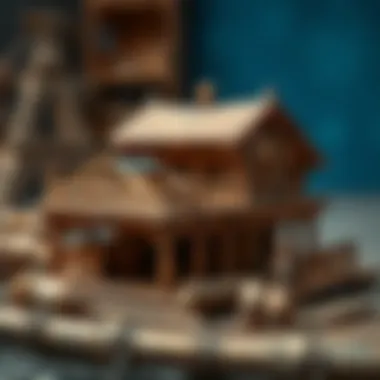 Detailed wooden model showcasing craftsmanship