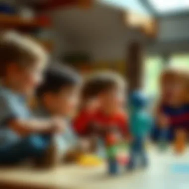 A group of children laughing while playing a Yes-No game