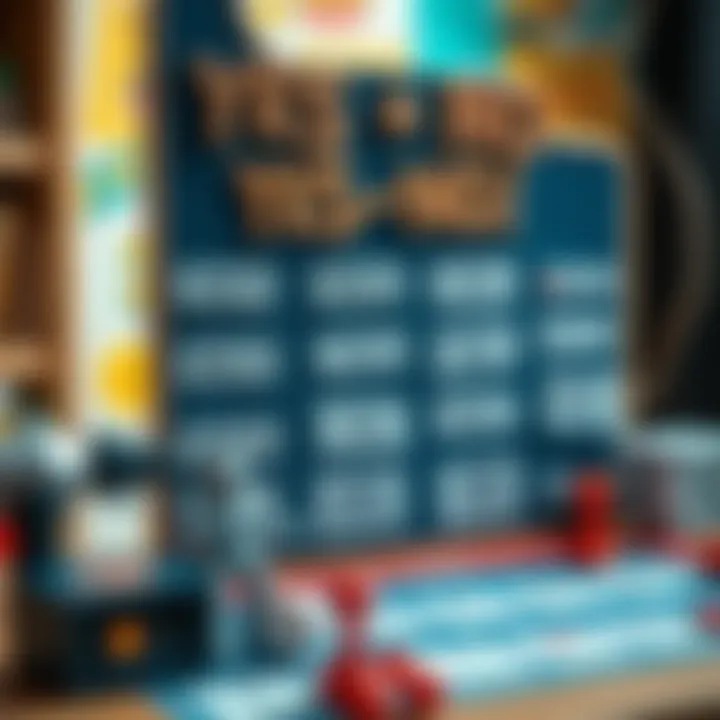 A creative display of Yes-No game questions on a board