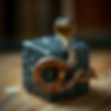 An elegant depiction of a Snake Cube with intricate designs highlighting its versatility