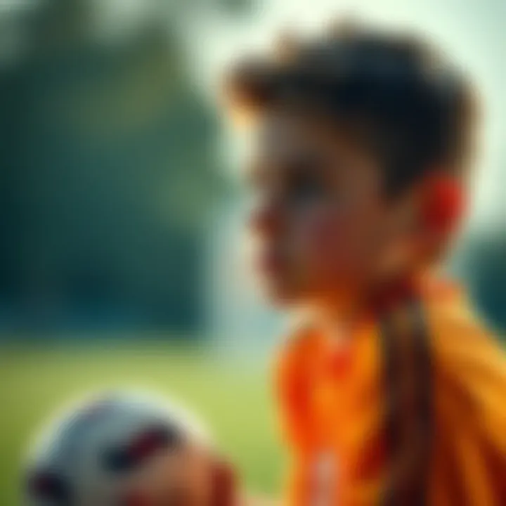 A young athlete inspired by football trading cards