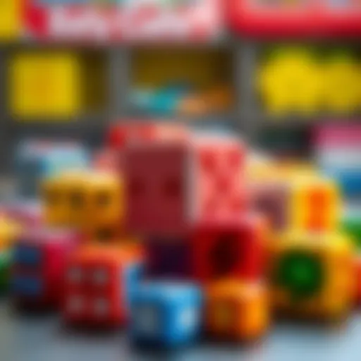 A vibrant assortment of intelligence cubes showcasing their educational features