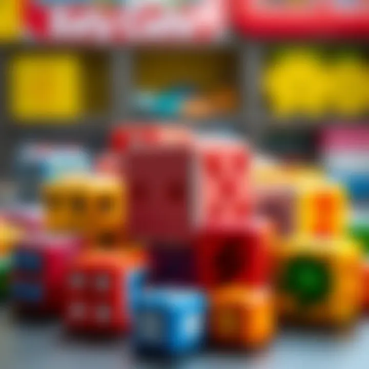 A vibrant assortment of intelligence cubes showcasing their educational features