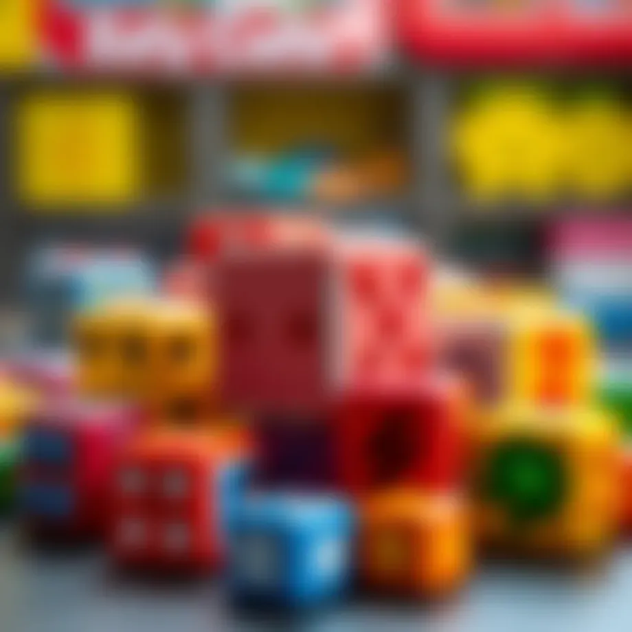 A vibrant assortment of intelligence cubes showcasing their educational features