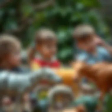 Children exploring animals in a fun activity