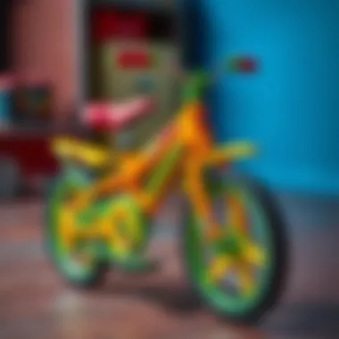 A vibrant Zozo bicycle designed for children.